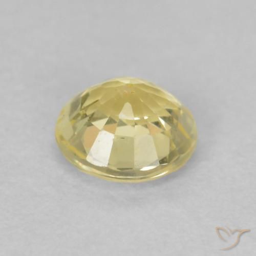 Sapphire Gemstone in 4.5 mm (calibrated) Size for Sale, Sapphire Stone in Warm Yellow Color