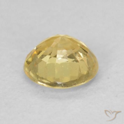 Sapphire Gemstone in 4.5 mm (calibrated) Size for Sale, Sapphire Stone in Light Yellow Color