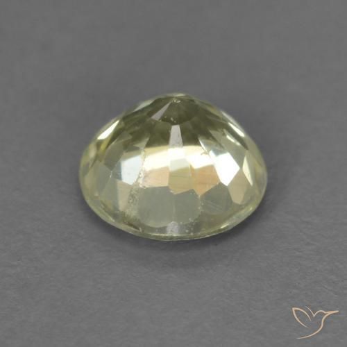 Sapphire Gemstone in 4.2 mm Size for Sale, Sapphire Stone in Light Yellow Color