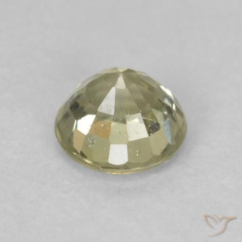 Sapphire Gemstone in 4.3 mm Size for Sale, Sapphire Stone in Light Yellow Color