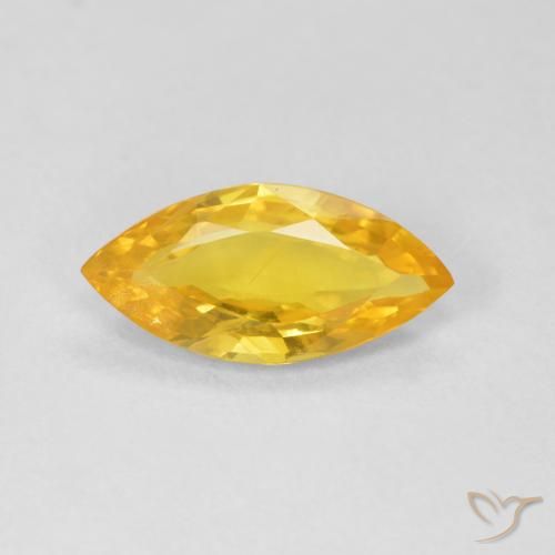 1.79ct Natural Golden Orange Sapphire, Marquise, VS-SI