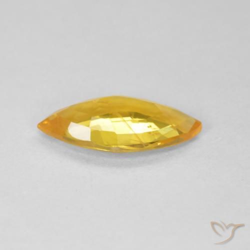 Sapphire Gemstone in 12 x 6 mm (calibrated) Size for Sale, Sapphire Stone in Golden Orange Color