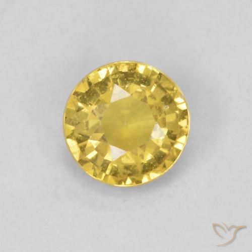 0.45ct Natural Light Gold Sapphire, Round, SI