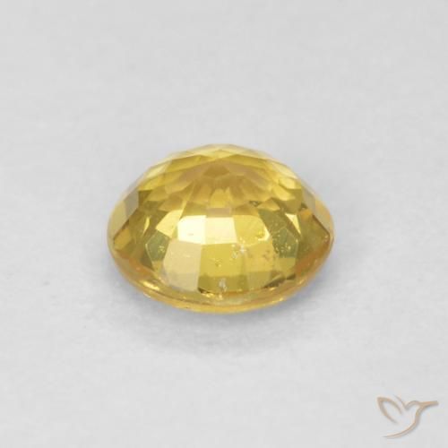 Sapphire Gemstone in 4.5 mm (calibrated) Size for Sale, Sapphire Stone in Light Gold Color