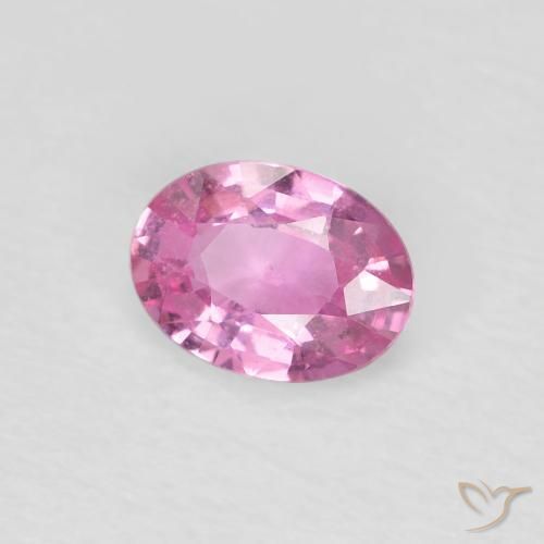 0.62 ct Pink Sapphire Stone, Natural Sapphire in Oval Facet Shape for Sale