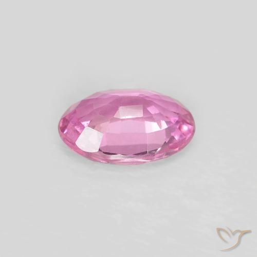 Sapphire Gemstone in 6.2 x 4.6 mm Size for Sale, Sapphire Stone in Medium Pink Color