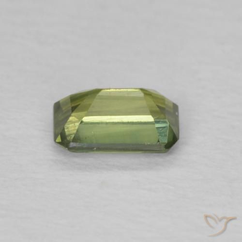 Sapphire Gemstone in 5.1 x 3.2 mm Size for Sale, Sapphire Stone in Earth Green Color