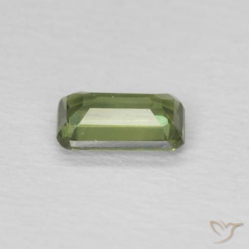 Sapphire Gemstone in 5.1 x 3.1 mm Size for Sale, Sapphire Stone in Warm Green Color