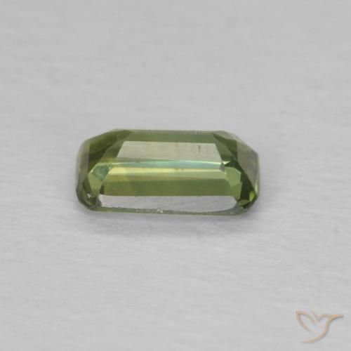 Sapphire Gemstone in 5.2 x 3.2 mm Size for Sale, Sapphire Stone in Warm Green Color