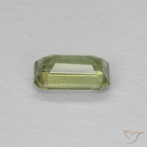 Sapphire Gemstone in 5.1 x 3.2 mm Size for Sale, Sapphire Stone in Earth Green Color
