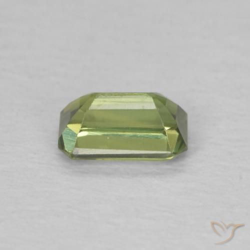 Sapphire Gemstone in 5.1 x 3.1 mm Size for Sale, Sapphire Stone in Warm Green Color