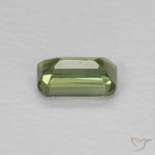 Sapphire Gemstone in 5.2 x 3.2 mm Size for Sale, Sapphire Stone in Warm Green Color