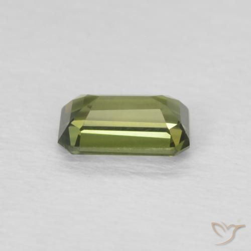 Sapphire Gemstone in 5.2 x 3.2 mm Size for Sale, Sapphire Stone in Earth Green Color