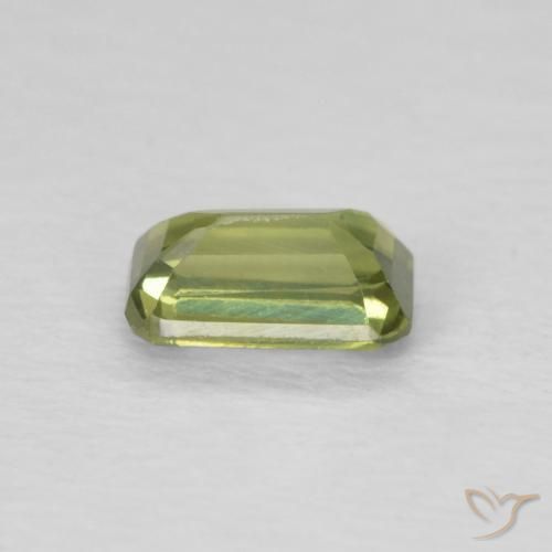 Sapphire Gemstone in 5.1 x 3.2 mm Size for Sale, Sapphire Stone in Light Forest Green Color
