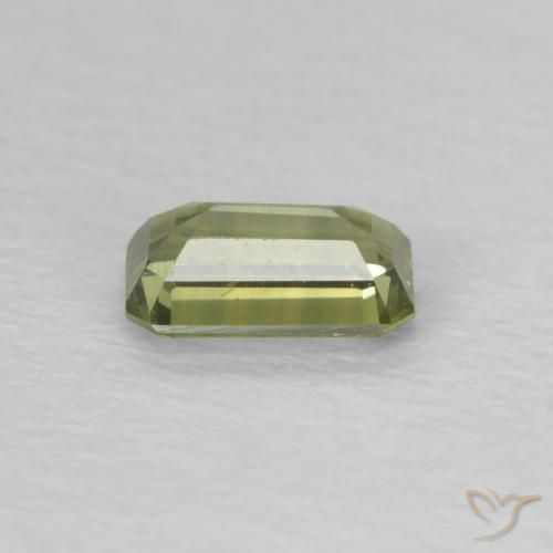Sapphire Gemstone in 5.2 x 3.3 mm Size for Sale, Sapphire Stone in Warm Forest Green Color