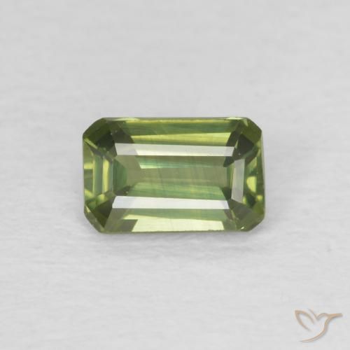 0.44ct Natural Deep Green Sapphire, Emerald Cut, VVS-VS