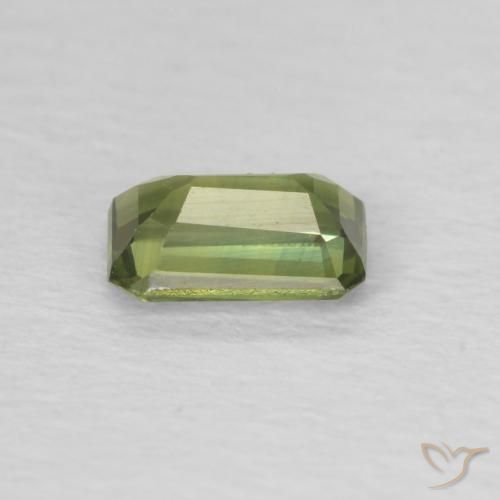 Sapphire Gemstone in 5.2 x 3.3 mm Size for Sale, Sapphire Stone in Deep Green Color