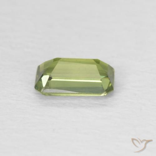 Sapphire Gemstone in 5.1 x 3.2 mm Size for Sale, Sapphire Stone in Light Forest Green Color