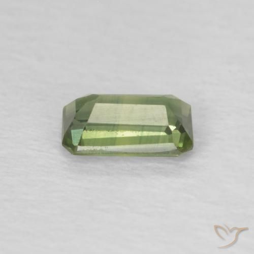 Sapphire Gemstone in 5 x 3 mm (calibrated) Size for Sale, Sapphire Stone in Light Forest Green Color