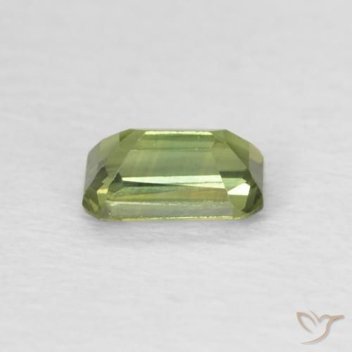 Sapphire Gemstone in 5.1 x 3.2 mm Size for Sale, Sapphire Stone in Yellowish Green Color