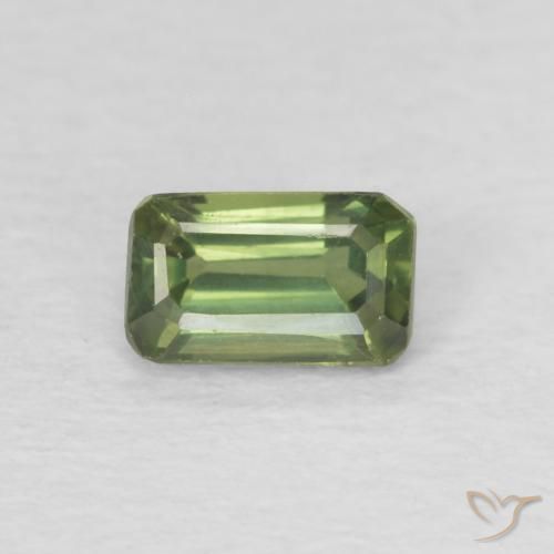 0.50ct Natural Forest Green Sapphire, Emerald Cut, VVS-VS