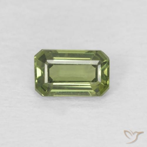 0.42ct Natural Deep Green Sapphire, Emerald Cut, VVS