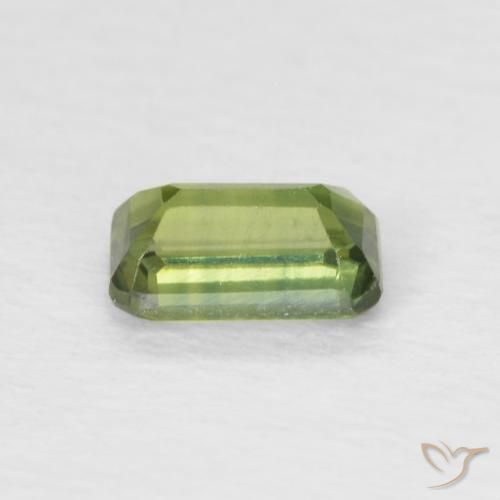 Sapphire Gemstone in 5.2 x 3.2 mm Size for Sale, Sapphire Stone in Light Forest Green Color