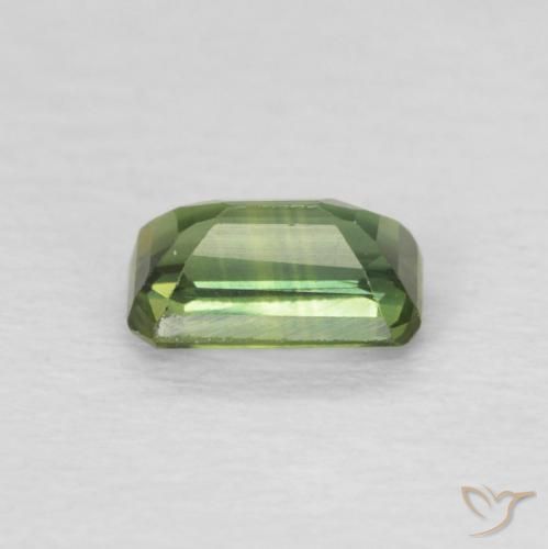 Sapphire Gemstone in 5.1 x 3.2 mm Size for Sale, Sapphire Stone in Medium Light Green Color