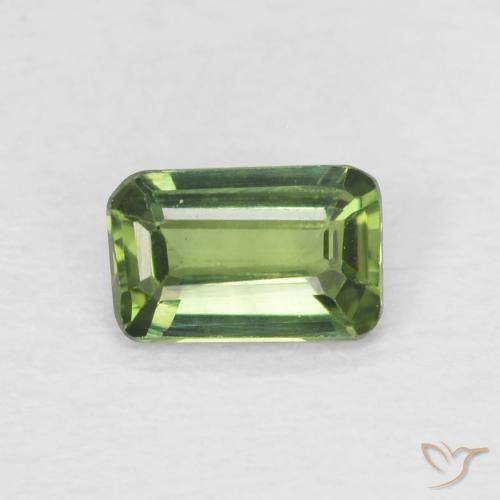 0.38ct Natural Forest Green Sapphire, Emerald Cut, VS