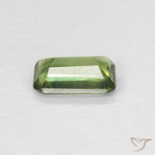 Sapphire Gemstone in 5.1 x 3.3 mm Size for Sale, Sapphire Stone in Forest Green Color