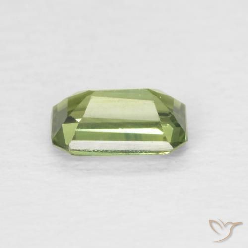 Sapphire Gemstone in 5.2 x 3.3 mm Size for Sale, Sapphire Stone in Warm Green Color