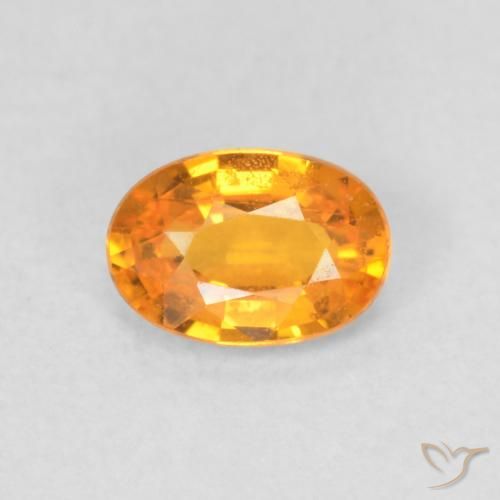 0.63 ct Golden Sapphire Gemstone, Sapphire Gem in Oval Facet Shape for Sale.