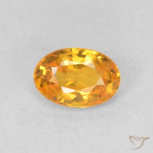0.62ct Natural Dark Orange-Gold Sapphire, Oval, VVS-VS