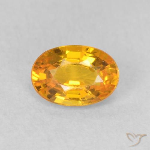 0.68ct Natural Deep Orange-Gold Sapphire, Oval, VVS-VS