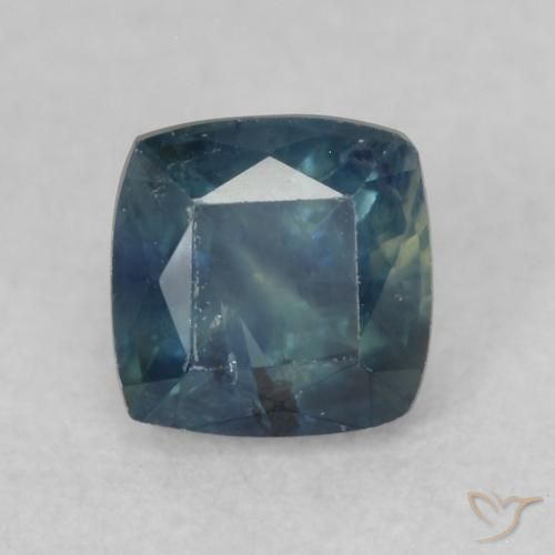 0.66ct Natural Teal Sapphire, Cushion, VS-SI