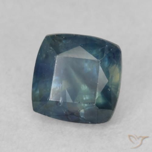 0.66 ct Multicolor Sapphire Stone, Natural Sapphire in Cushion-Cut Shape for Sale
