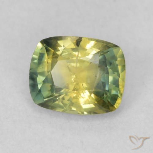 0.75 ct Multicolor Sapphire Stone, Natural Sapphire in Cushion-Cut Shape for Sale
