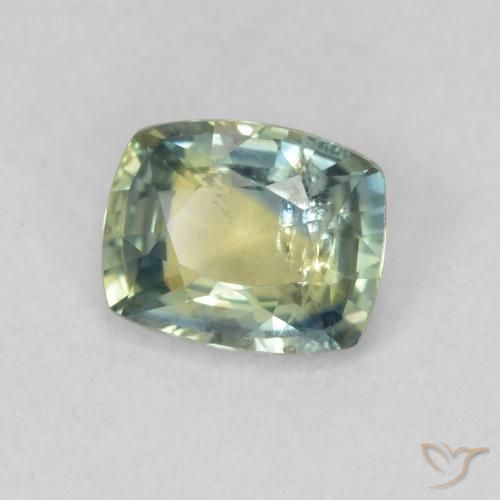 0.88 ct Multicolor Sapphire Stone, Natural Sapphire in Cushion-Cut Shape for Sale