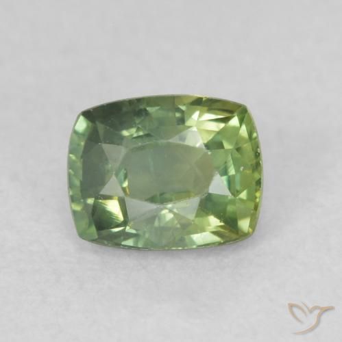 0.58ct Natural Deep Green Sapphire, Cushion, VS-SI