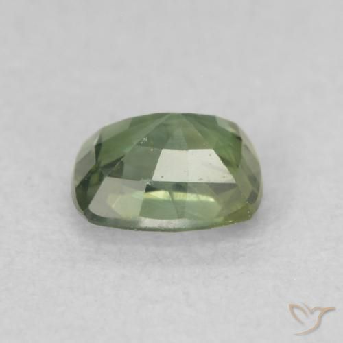 Sapphire Gemstone in 5 x 5 mm (calibrated) Size for Sale, Sapphire Stone in Deep Green Color