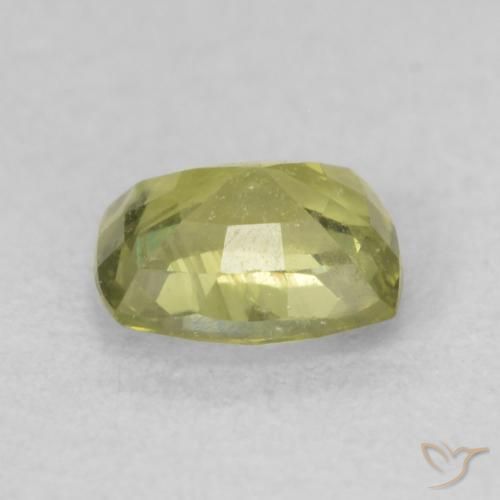 Sapphire Gemstone in 5.6 x 4.4 mm Size for Sale, Sapphire Stone in Yellowish Green Color