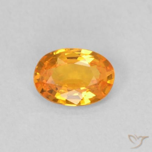 0.48ct Natural Bright Orange Sapphire, Oval, VS