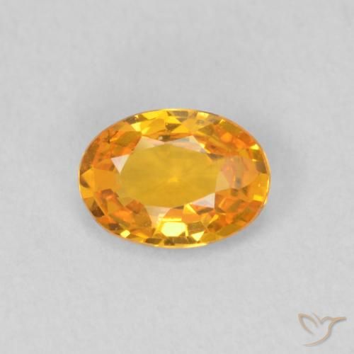 0.52ct Natural Bright Orange Sapphire, Oval, VS