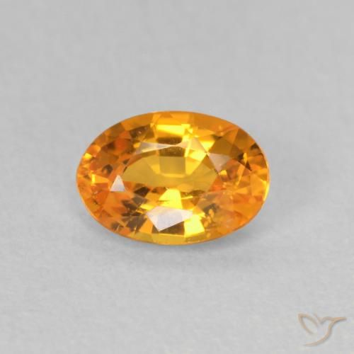 0.59ct Natural Apricot Orange Sapphire, Oval, VS