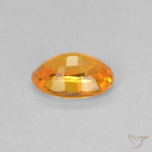 Sapphire Gemstone in 6 x 4 mm (calibrated) Size for Sale, Sapphire Stone in Apricot Orange Color