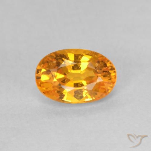 0.65ct Natural Apricot Orange Sapphire, Oval, VS