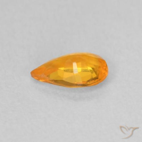 Sapphire Gemstone in 6 x 4 mm (calibrated) Size for Sale, Sapphire Stone in Apricot Orange Color