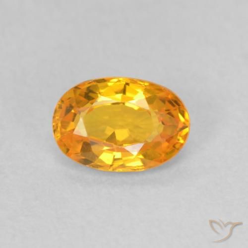 0.63ct Natural Bright Orange Sapphire, Oval, VS
