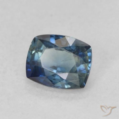 0.77 ct Blue Sapphire Stone, Natural Sapphire in Cushion-Cut Shape for Sale
