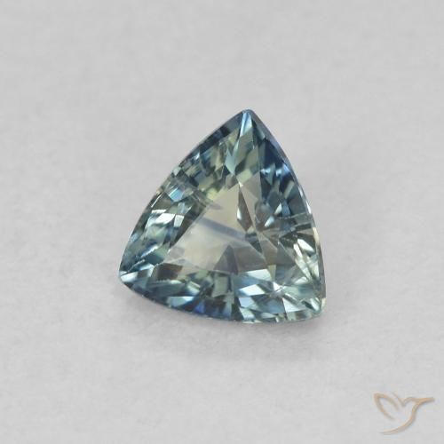 0.51 ct Multicolor Sapphire Stone, Natural Sapphire in Trillion Facet Shape for Sale
